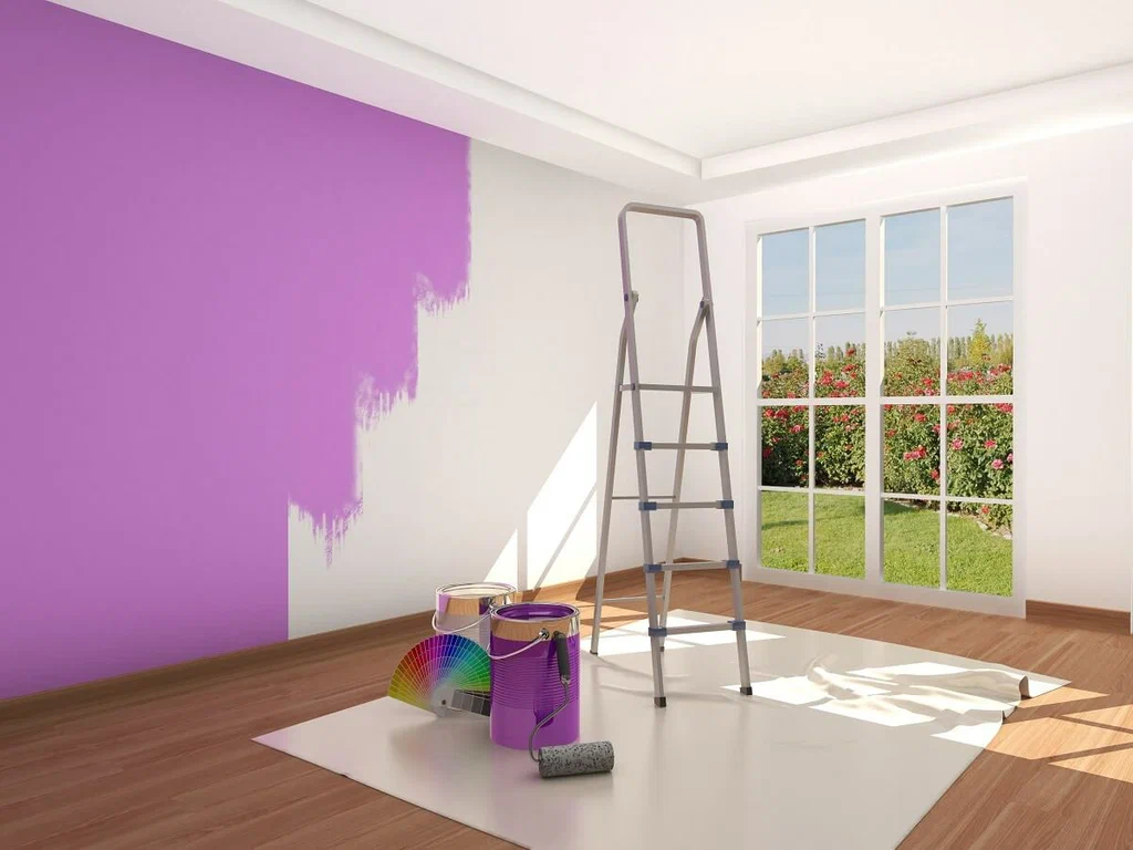 Fresh wall and ceiling painting for bedrooms, living rooms, kitchens and offices with smooth finishing.